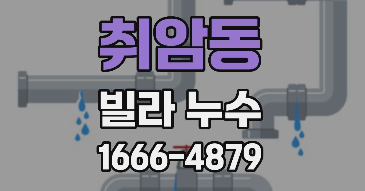 취암동 빌라 누수
