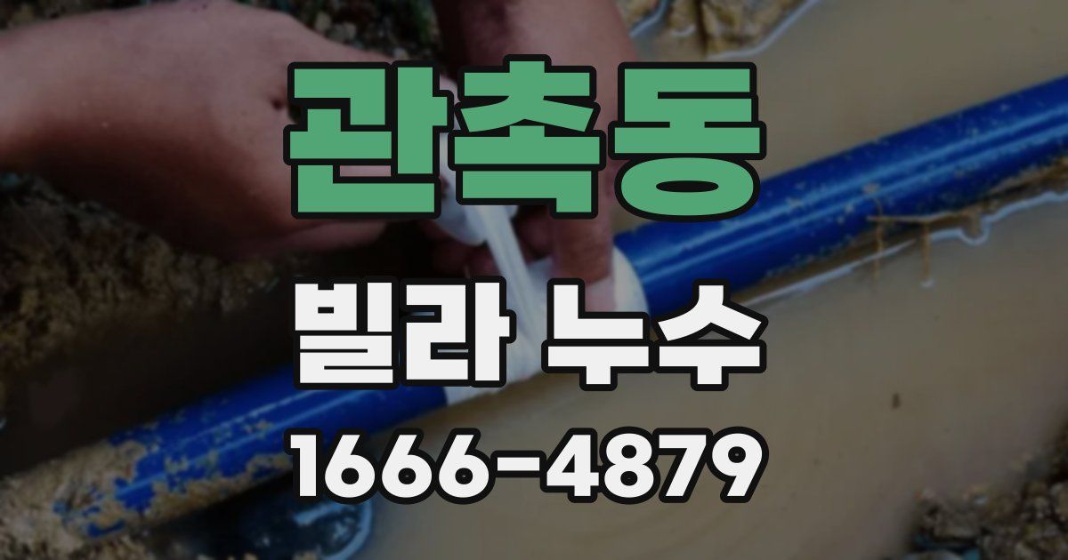 관촉동 빌라 누수