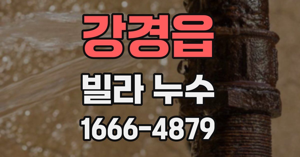 강경읍 빌라 누수