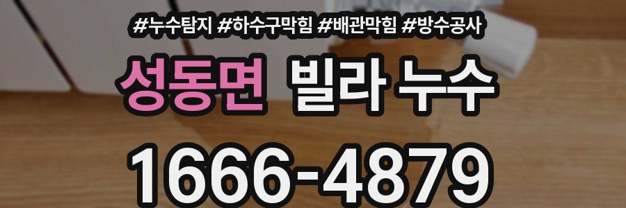 성동면 빌라 누수