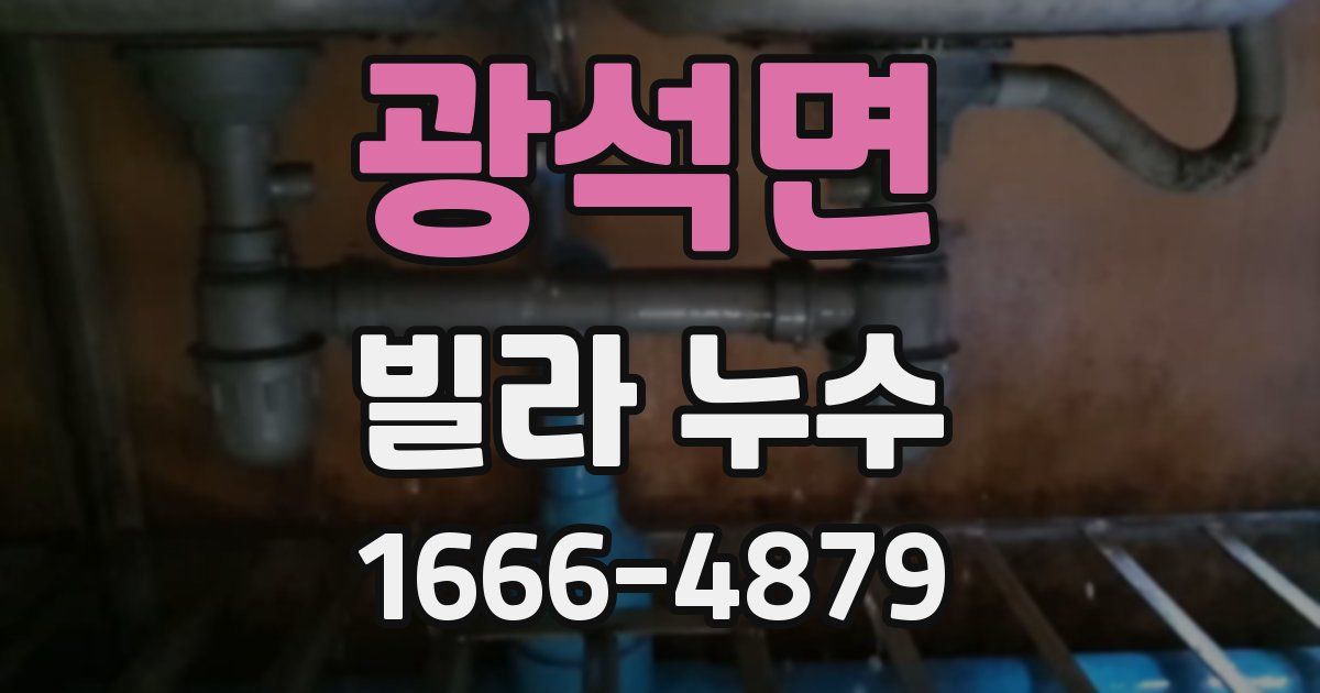 광석면 빌라 누수