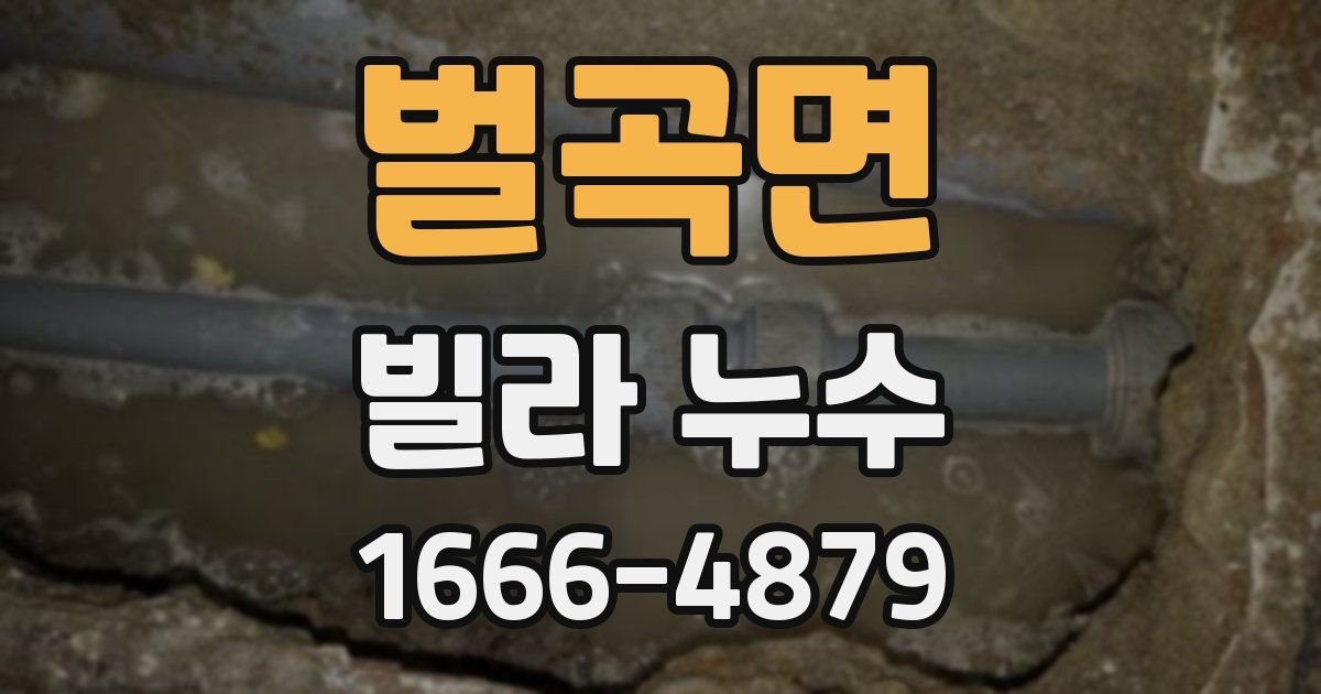 벌곡면 빌라 누수