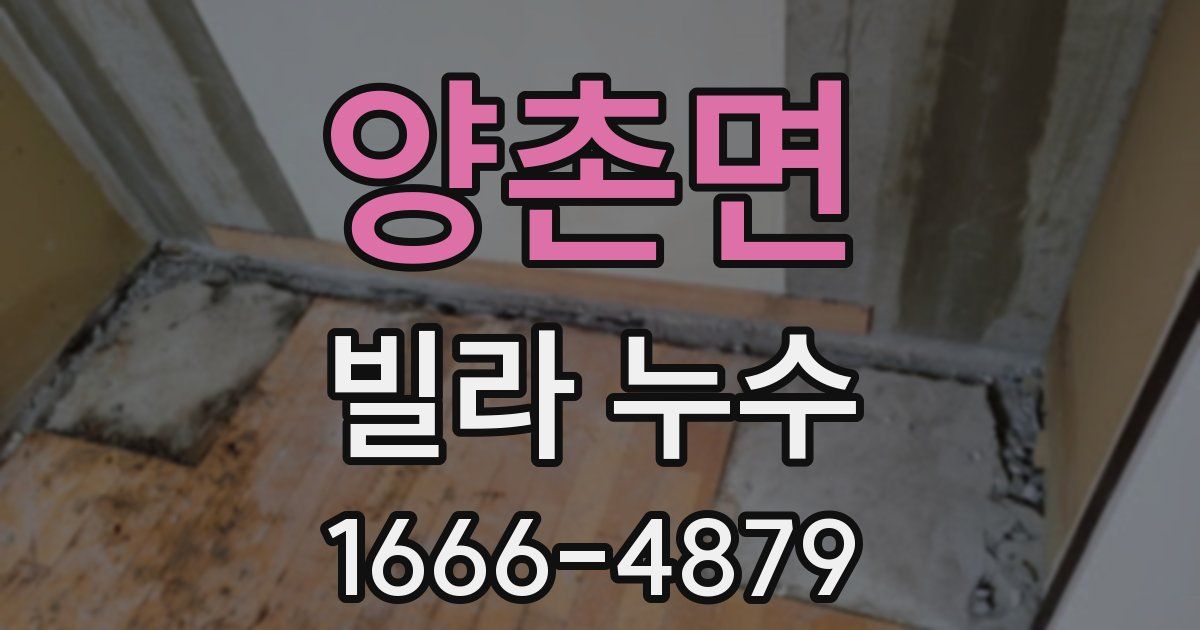 양촌면 빌라 누수