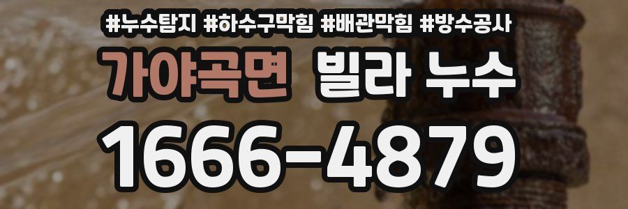 가야곡면 빌라 누수