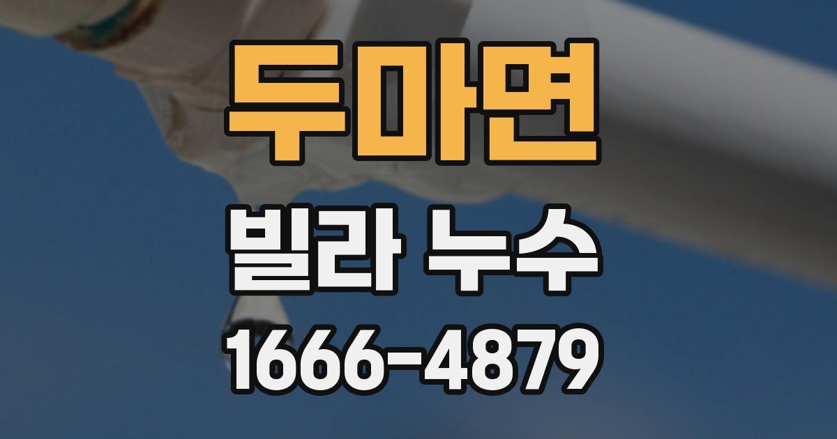 두마면 빌라 누수