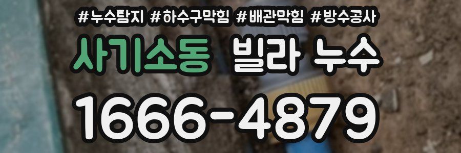 사기소동 빌라 누수