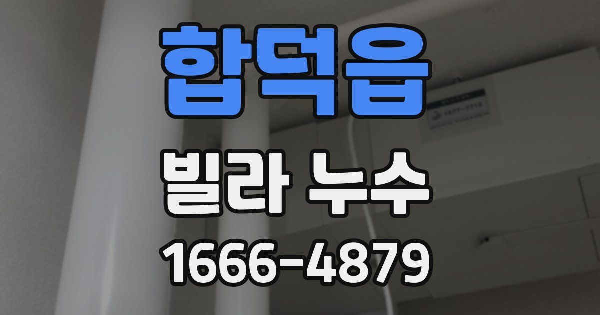 합덕읍 빌라 누수