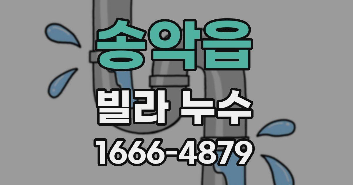 송악읍 빌라 누수
