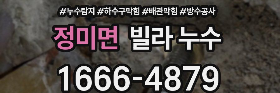 정미면 빌라 누수