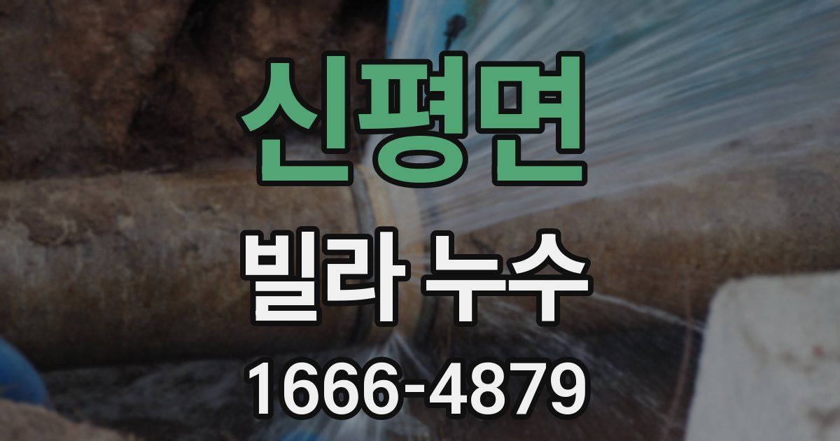 신평면 빌라 누수