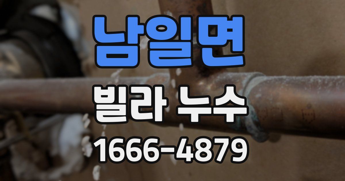 남일면 빌라 누수