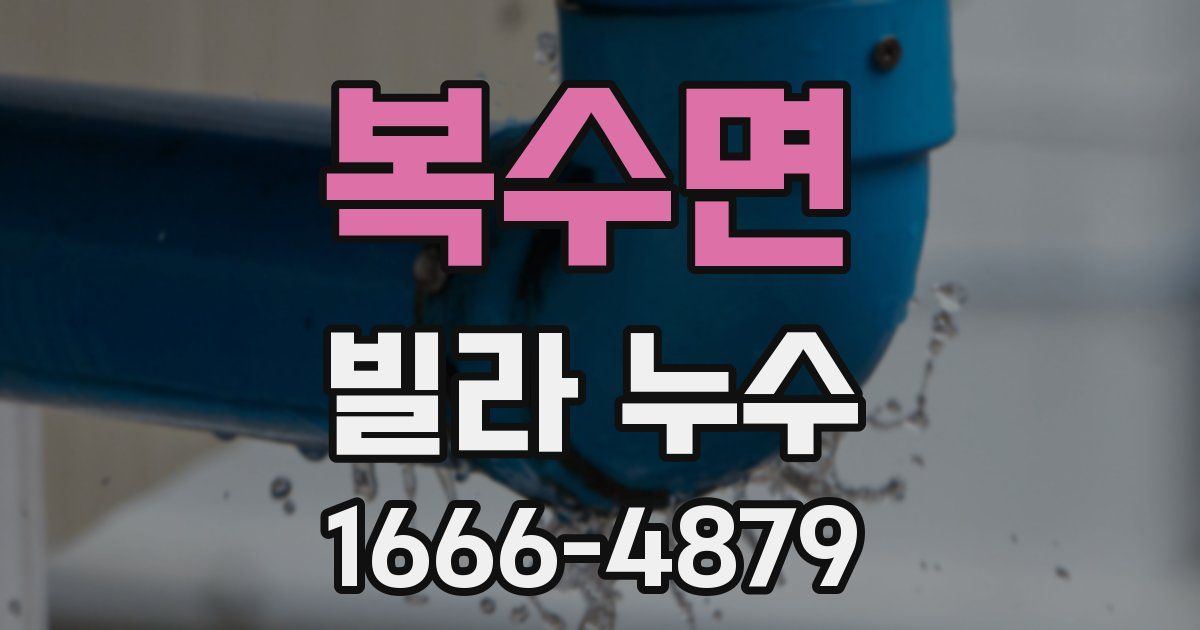 복수면 빌라 누수