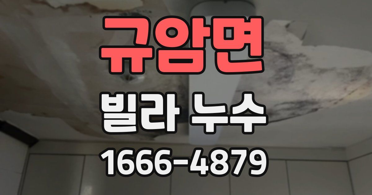 규암면 빌라 누수
