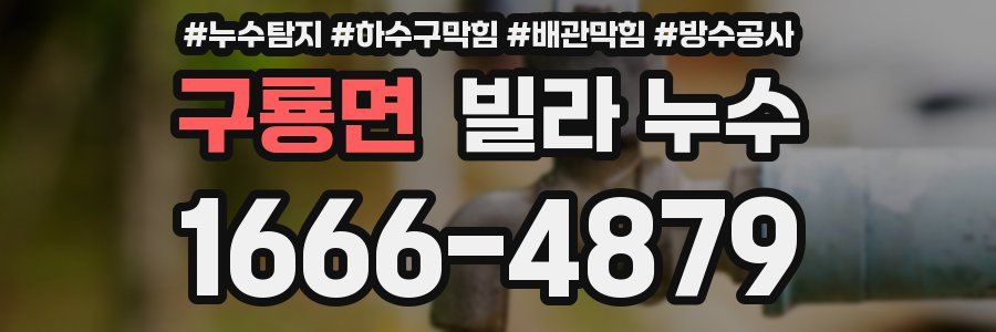 구룡면 빌라 누수