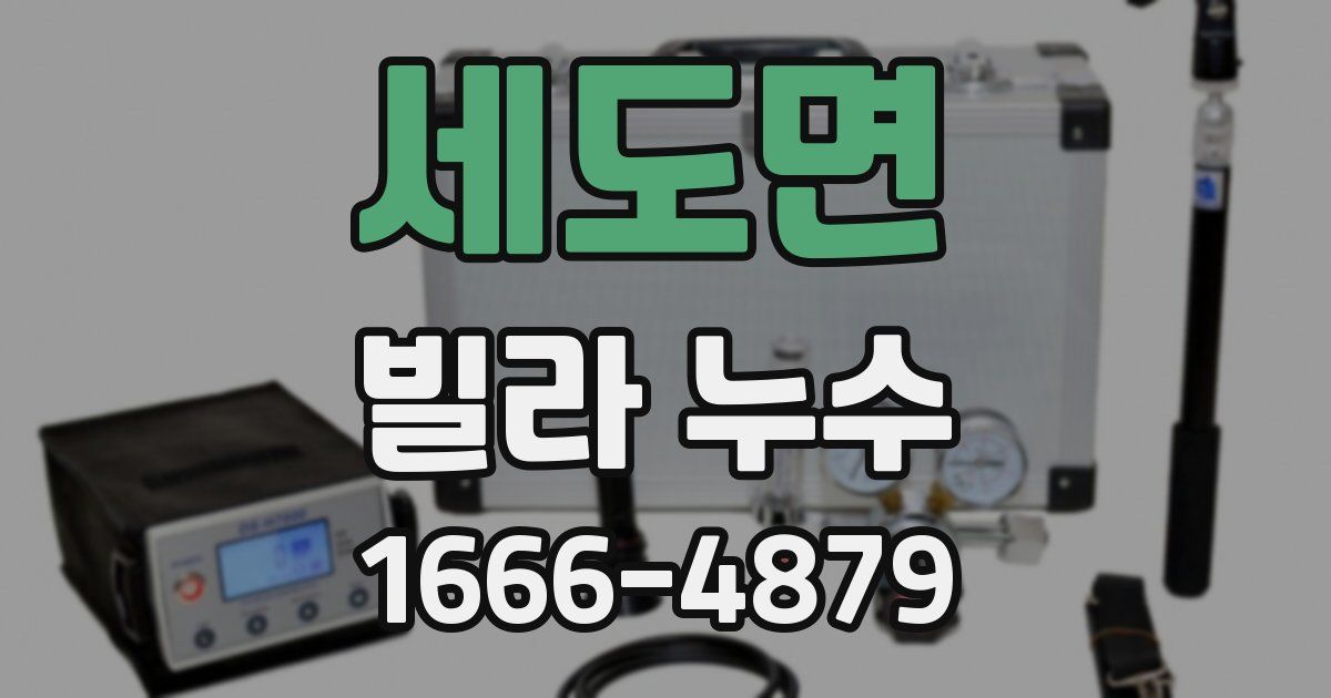 세도면 빌라 누수