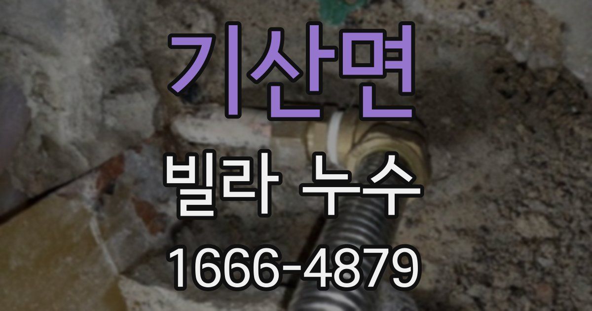 기산면 빌라 누수