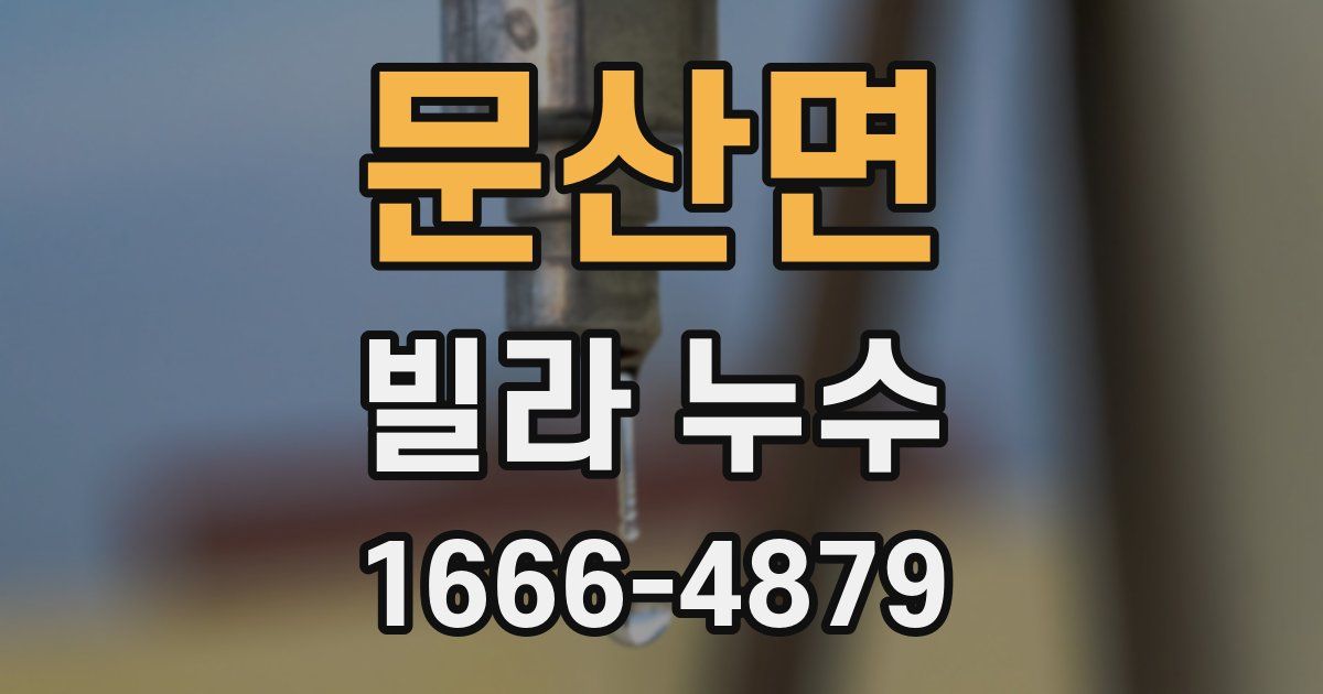 문산면 빌라 누수