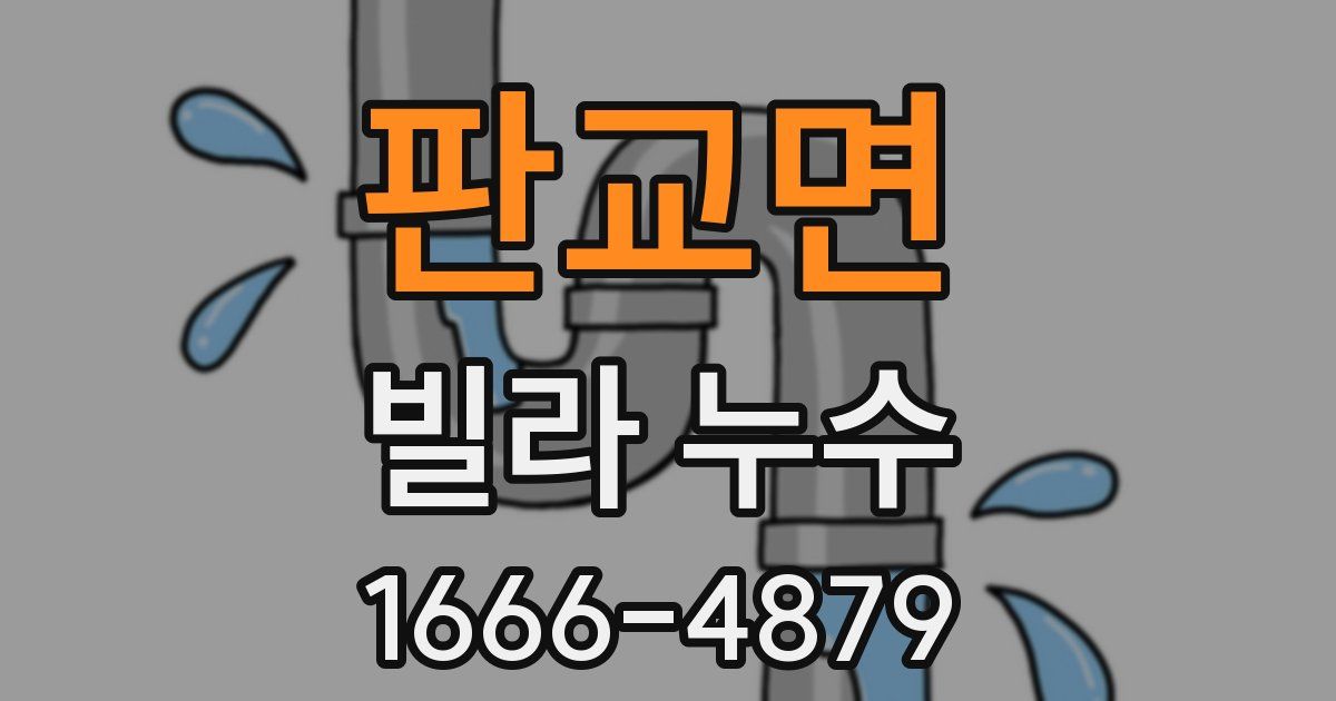 판교면 빌라 누수