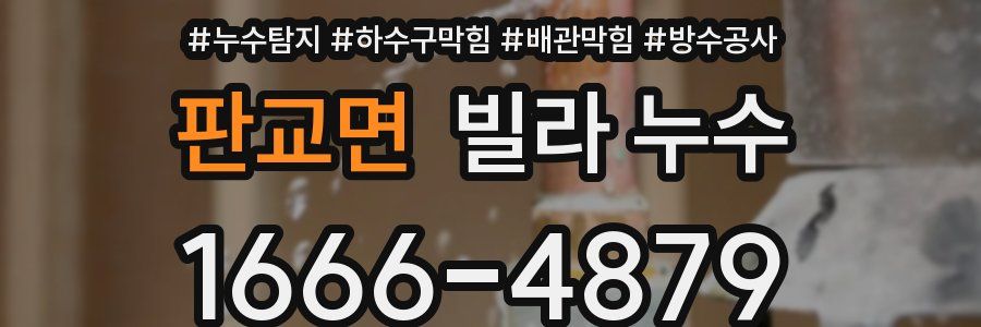 판교면 빌라 누수
