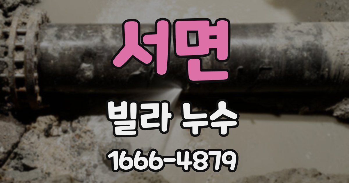 서면 빌라 누수