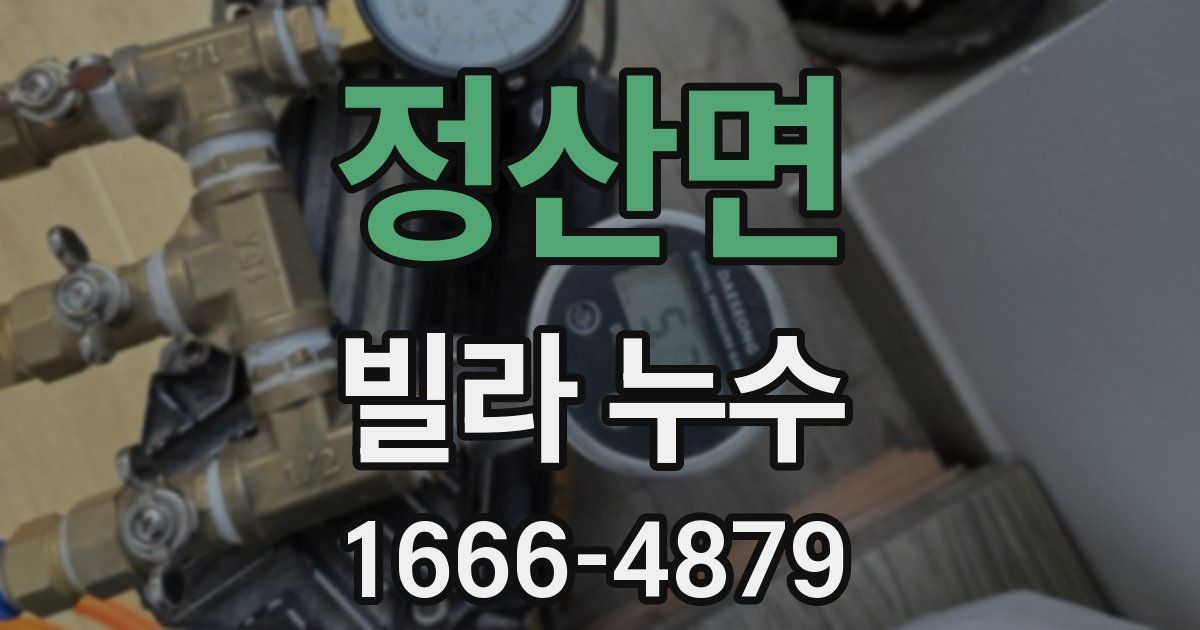 정산면 빌라 누수