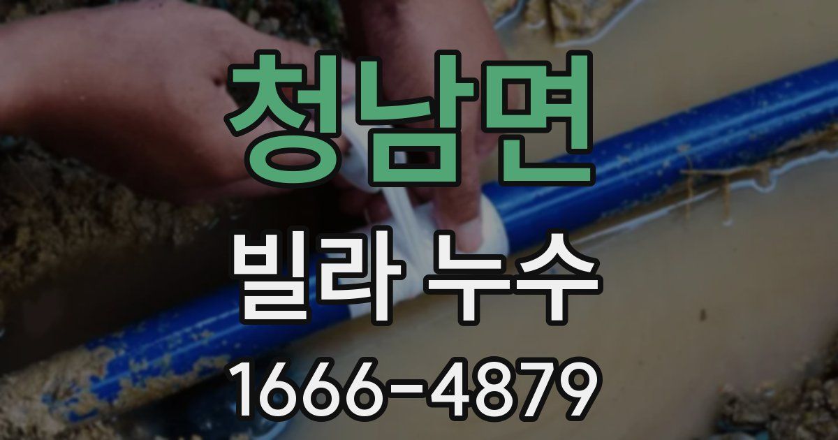 청남면 빌라 누수