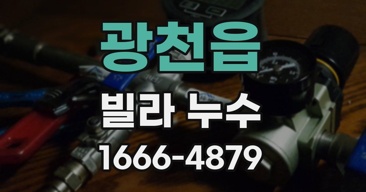 광천읍 빌라 누수