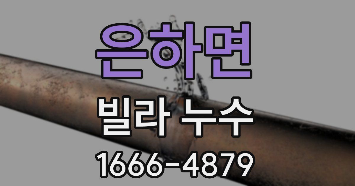 은하면 빌라 누수