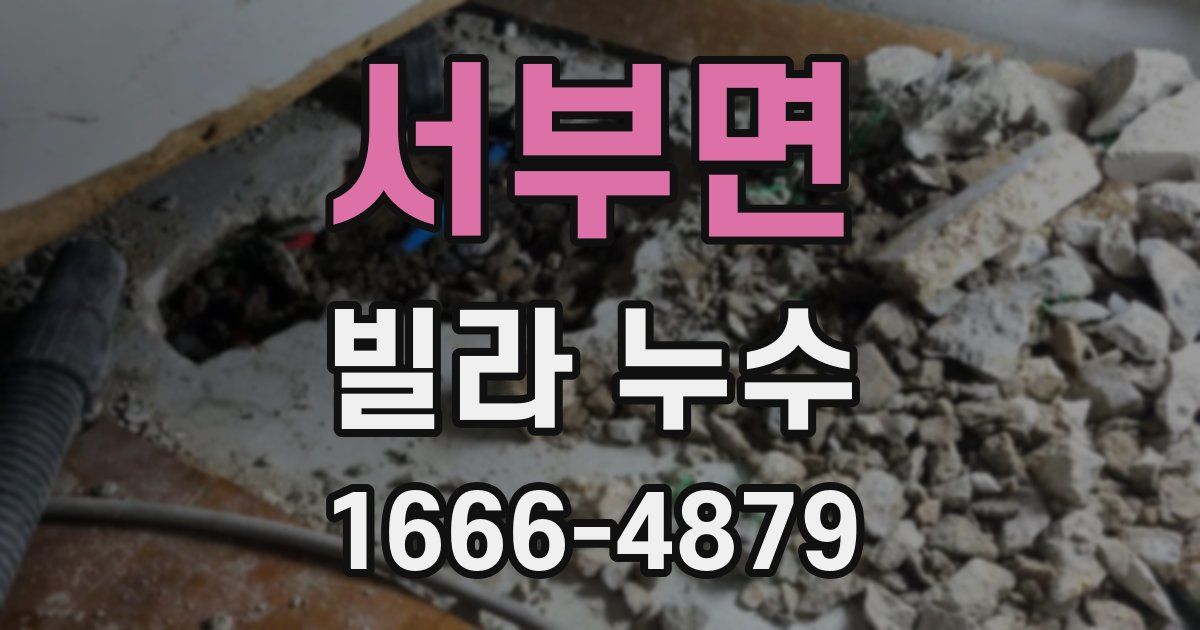서부면 빌라 누수