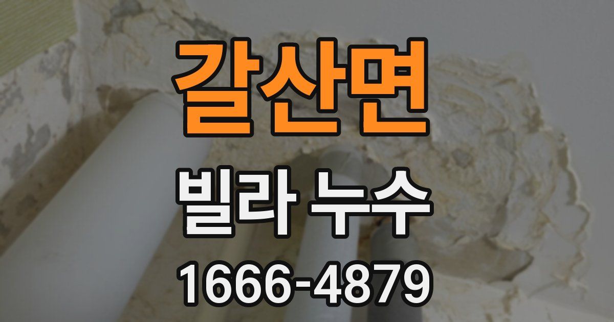 갈산면 빌라 누수