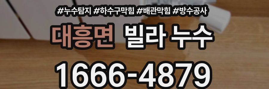 대흥면 빌라 누수