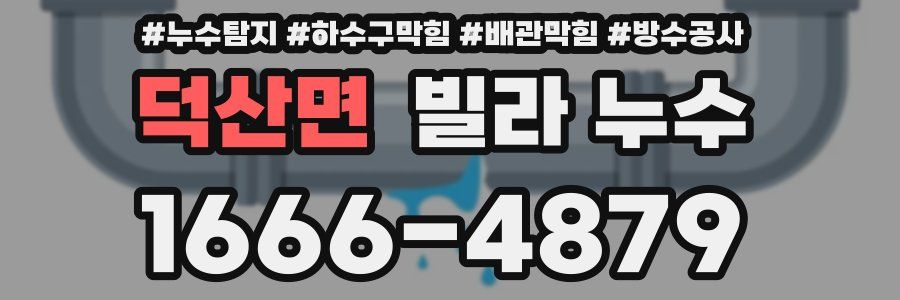 덕산면 빌라 누수