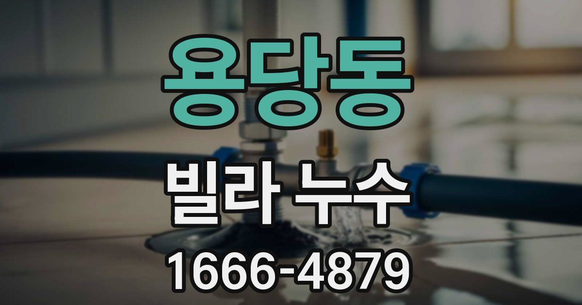 용당동 빌라 누수