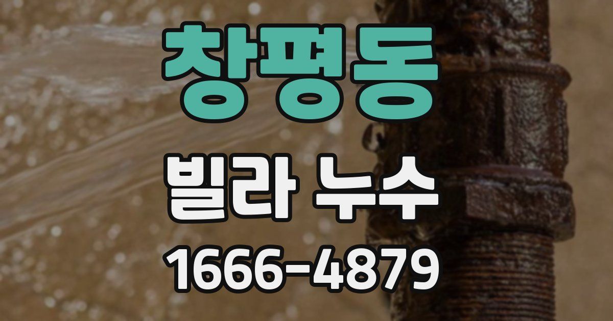 창평동 빌라 누수