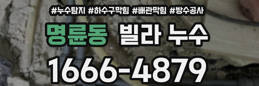 명륜동 빌라 누수