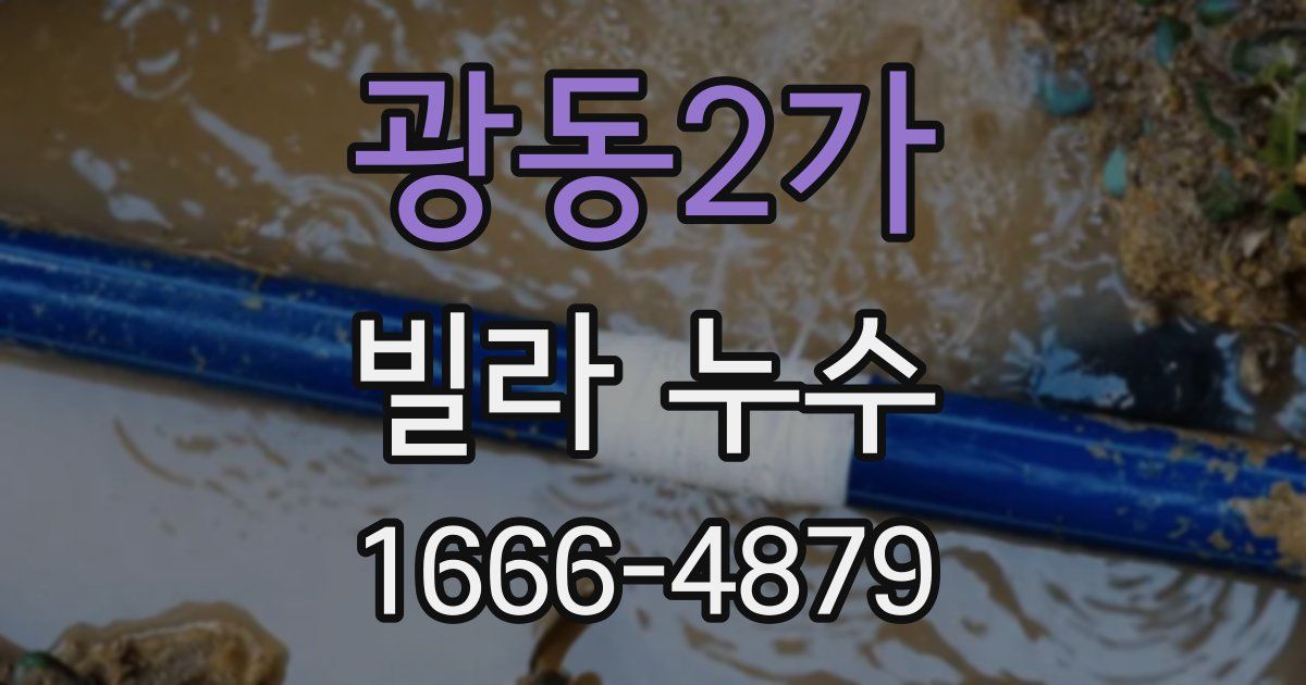 광동2가 빌라 누수