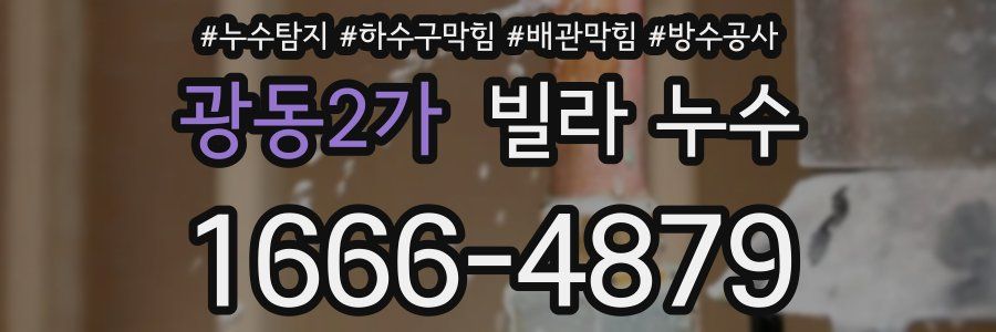 광동2가 빌라 누수