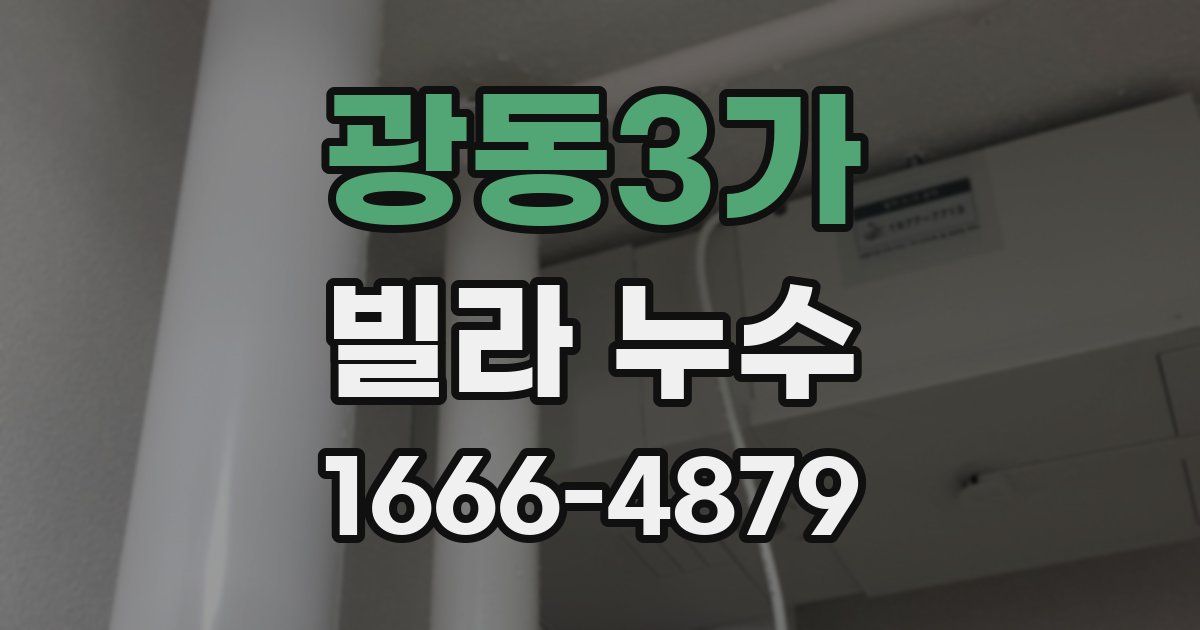 광동3가 빌라 누수