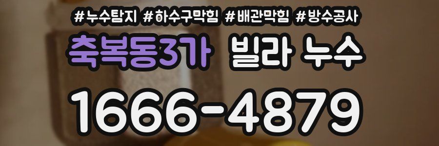 축복동3가 빌라 누수