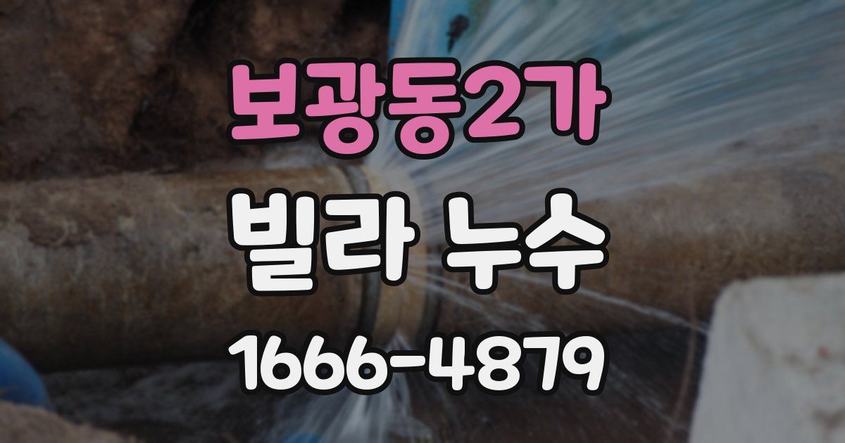 보광동2가 빌라 누수