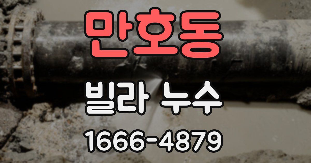 만호동 빌라 누수
