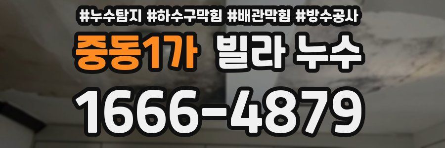 중동1가 빌라 누수