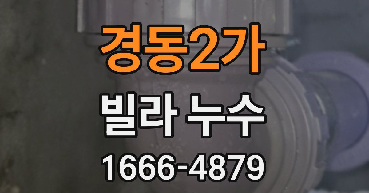 경동2가 빌라 누수