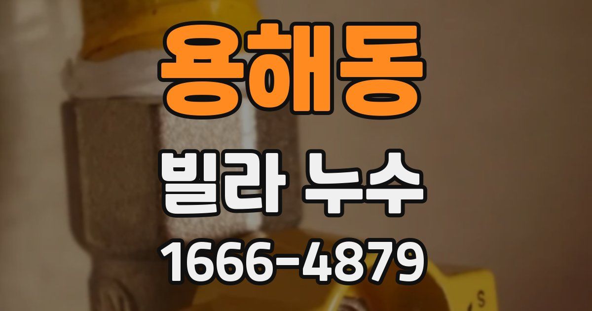 용해동 빌라 누수