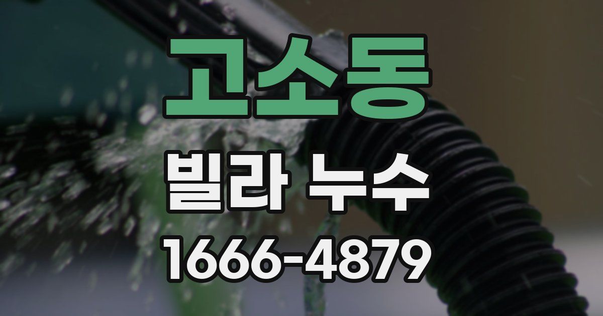 고소동 빌라 누수