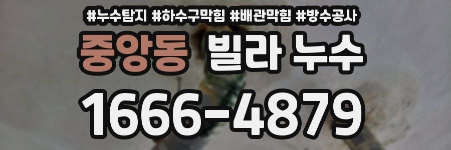 중앙동 빌라 누수