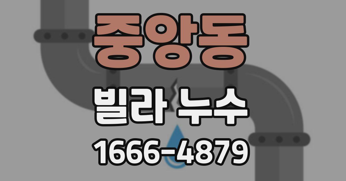 중앙동 빌라 누수