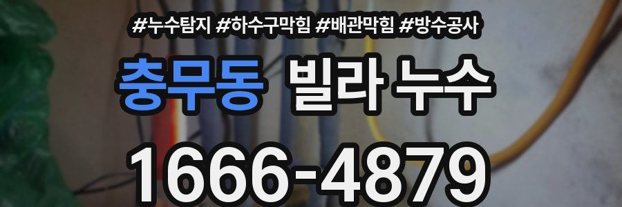 충무동 빌라 누수