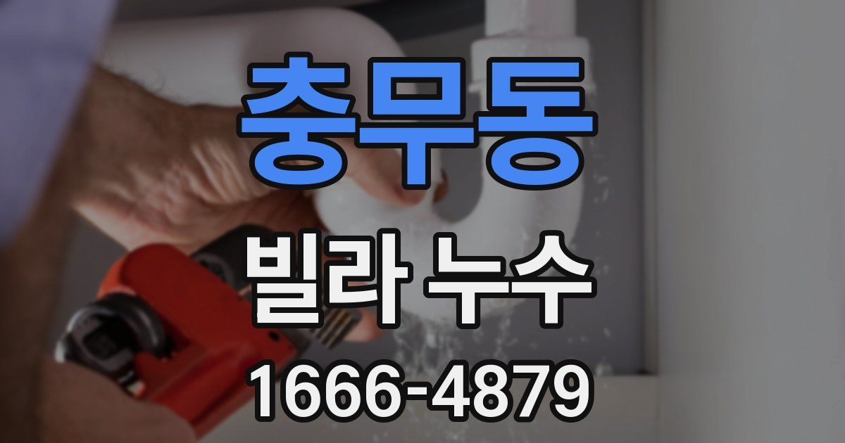 충무동 빌라 누수