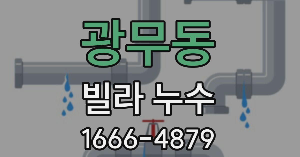 광무동 빌라 누수